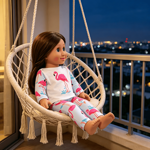 MSYO Özelleştirilmiş 18 İnç Amerikan Bebek Karikatür Pijama Takımı Moda Bebek Kıyafeti DIY Boyama Promosyon Hediyesi - Product Image 4