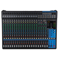 Console de mixage professionnelle à 24 canaux, performance sur scène, conférence, contrôle multicanal, réverbération numérique