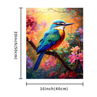 Kits acryliques adaptés aux débutants adultes 40x50cm/16x20in Lovely Bird Painting by Numbers