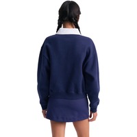 Ensemble décontracté polo brodé à manches longues KY, sweat-shirt à col polo et mini-jupe, col contrastant, vente en gros