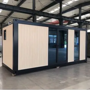 Fabrikant Op Maat 40ft Klein Plat Pakket Prefab Huis Op Wielen Container Huis Geprefabriceerd Met Badkamer Voor Bulgaria Marokko