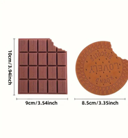 Mini-carnets fantaisie 9x10cm en papier et carton gaufré auto-adhésif, parfum chocolat, mignons et amusants pour la rentrée scolaire
