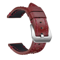 Correa de Reloj de Cuero Italiano Lionorm en Oferta para Hombre, 26mm 20mm 22mm 24mm, Logotipo Personalizado, Estilo Vintage, Correa de Reloj de Cuero Suave
