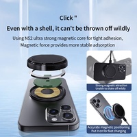 Nouveaux accessoires pour smartphone : Chargeur sans fil magnétique rotatif à 360 degrés avec support d'anneau de téléphone, chargeur rapide 15W pour iPhone 17