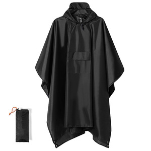 Imperméable 3-en-1 d'extérieur avec capuche et manches, housse de pluie imperméable pour moto, camping, randonnée, voyage, tente - Product Image 1