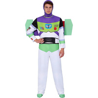 Disfraz de Buzz Lightyear para Adultos, Mono Unisex, Personaje de Toy Story, Cosplay, Traje de Halloween