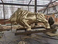 Patung Sapi Perunggu Ukuran Asli untuk Dekorasi Luar Ruangan Seni Modern