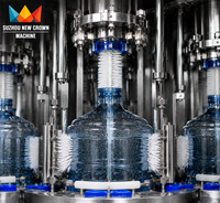 Équipement de production de bouteilles d'eau automatique de 5 gallons (18,9 L) - Machine de nettoyage, remplissage et bouchage de bouteilles