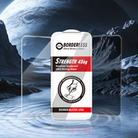 Protection d'écran en verre trempé USG ultra-résistant transparent AF 45KG sans bordure pour iPhone 17 Pro Max, verre de téléphone ESD