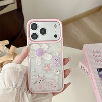 Coque de téléphone pour iPhone 17 Pro Max, motif papillon rose, design ours, coque en TPU transparente antichoc pour iPhone 16 Pro 15 14