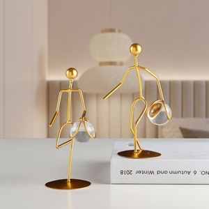 Modern Metal Sports Figure Sculpture - Abstract <strong>Athlete</strong> <strong>Figurine</strong> for Home Office Decor &amp; Creative Gift - Product Image 2