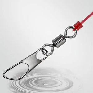 Eslabones Giratorios de Acero Inoxidable Negros para Agua Salada con Mosquetón de Seguridad para Pesca Marina - Product Image 4
