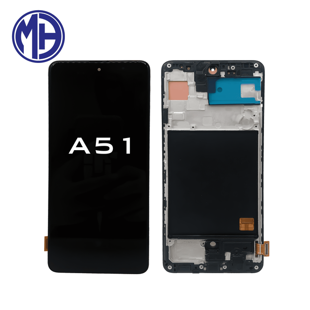 High Brightness for  A51 OLEDWF Screen LCD Display Digitizer Assembly Replacement with Frame Mobile Phone Accessory