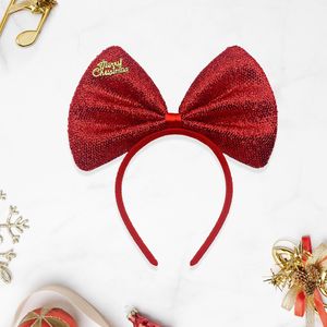 DAMAI Nouveau style serre-tête de Noël pour filles, accessoires pour cheveux avec nœud blanc, or, rouge et vert, accessoires pour cheveux pour fête de Noël - Product Image 5