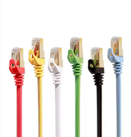 Cordon de raccordement pour câble Ethernet plat en PVC vert 32AWG STP prix de gros pour câbles de communication Cat5e Cat6 Cat6e Cat6A Cat7