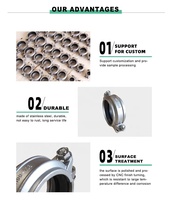 OEM DN20-DN300 304 316L d'accouplement en acier inoxydable pipeline anti-incendie pince à rainure