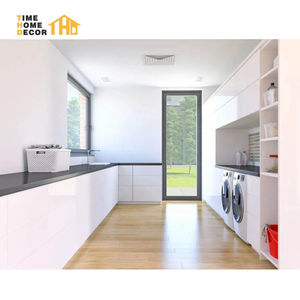 Recién llegado, gabinete de baño de madera, gabinete de fregadero de lavandería con gabinete de <span class=keywords><strong>lavadora</strong></span>, muebles para ahorrar espacio - Product Image 5