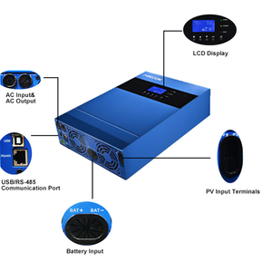 Recon 4200va/3800W 24V 55-450vdc <span class=keywords><strong>MPPT</strong></span> năng lượng mặt trời phí tinh khiết Sine Wave Inverter lập trình cung cấp ưu tiên cho pin PV hoặc lưới - Product Image 5