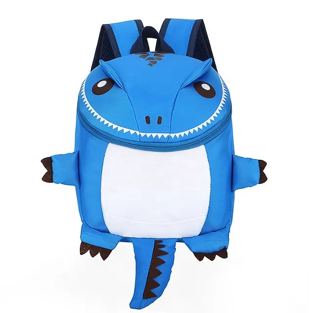 2020 Wholesale Fashion Cartoon Kindergarten School bag Soft back 3D Dinosaur Kids backpack