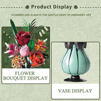 13069 Belisama Vase Daisy Creative Block Flower Bouquet Plant MOC Parts Assemble Building Block Toy Set Valentine's Day Gift