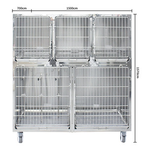 Pratik 304 Paslanmaz Çelik Evcil Hayvan Hastanesi Kafesi Köpek Kulübesi Evcil Hayvan Dükkanı Konaklama Kafesi Hayvan Saklama ve Sergi Dolabı - Product Image 1