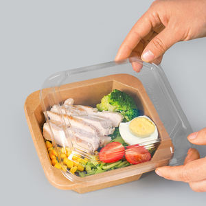 Tapa Octogonal Biodegradable Personalizada para Recipientes Desechables Rectangulares de Papel Kraft para Comida, Bocadillos, Sushi, Manualidades y Servicio - Product Image 6