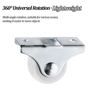 0,5 Zoll Mini <span class=keywords><strong>Caster</strong></span> Universal PP Führungs rad Möbel Schublade Kleine Lenk rolle Rolle verdeckt - Product Image 2