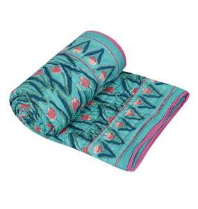 Jaipur indien Meilleurs exportateurs Épais Couette douce pour les hivers Imprimé Coton Remplissage Emballage personnalisé aux prix de gros - Product Image 1