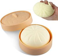 Balle Squishy Simulation Baozi 3D pour Adultes et Enfants, Jouet Anti-Stress à Presser, Boule à Rebond Lent, Jouet Sensoriel Fidget, Boîte Cadeau Colorée