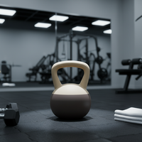 Set de Entrenamiento en Casa con Kettlebell Ergonómico Suave de 20 LB, Base Acolchada Resistente a Impactos, Agarre Antideslizante y Guantes Antideslizantes para Mujeres y Hombres