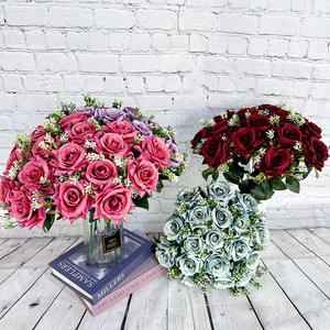 ดอกไม้ผ้าไหมคุณภาพสูง18 bingxin Jiao ตกแต่งงานแต่งงานจัดเลี้ยงโรงแรมดอกไม้ปลอมประดับหน้าต่างโรงแรม - Product Image 3