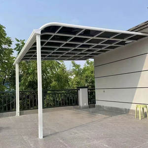 Pergola moderne en aluminium durable, <span class=keywords><strong>abri</strong></span> <span class=keywords><strong>de</strong></span> stationnement pour voiture <span class=keywords><strong>avec</strong></span> toit en polycarbonate imperméable et résistant aux UV pour garage extérieur - Product Image 3