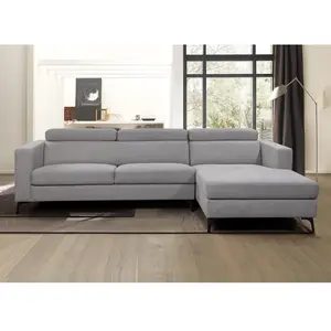 Italienische Luxus-Sofa garnitur mit hoher Tragfähigkeit Wohnzimmer möbel 2P Chaise Blue Recliner Sofa garnitur Möbel mit Kopfstütze