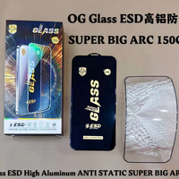 Protection d'écran en verre trempé antistatique en gros pour iPhone 15 Pro 17 Air Samsung Infinix Xiaomi Tecno