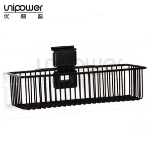 Unipower Wall Mounted <b>Storage</b> <b>Basket</b> Rack Black Durable Metal For Garage Workshop Organization - Product Image 4