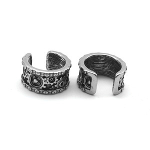 yunnique Tibetan Silver <b>Cuff</b> <b>Earrings</b> Screw Design For Men And Women Fashion Jewelry - Product Image 2
