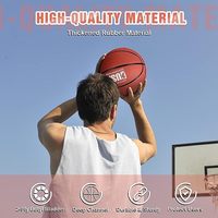 Ballon de basket officiel taille 7, poids 600g, ballon en caoutchouc professionnel pour match et entraînement quotidien, vente en gros