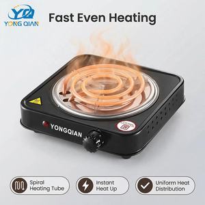 <span class=keywords><strong>Plaque</strong></span> chauffante <span class=keywords><strong>électrique</strong></span> multifonction à brûleur unique en fonte et acier inoxydable pour usage domestique - Product Image 1