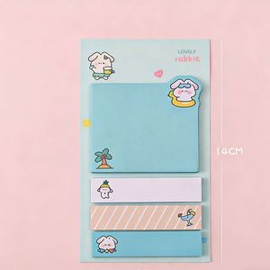 <b>Cute</b> Cartoon Animal Themed Sticky Notes Page Markers Set Pastel Colors <b>Bear</b>/Sheep/Pig Designs Self-Adhesive School - Product Image 6
