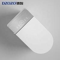 WC intelligent à siège chauffant, télécommande, chasse d'eau automatique, drainage en S, design moderne, à poser au sol, pour usage commercial