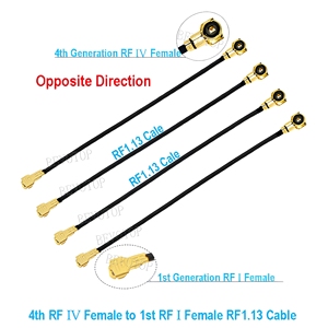 Câble <span class=keywords><strong>coaxial</strong></span> RG1.13 RF-1 femelle vers MHF4 RF-4 femelle, 50 OHM, 0-6GHz, direction opposée pour routeur 3G 4G <span class=keywords><strong>Modem</strong></span> - Product Image 3