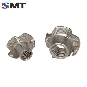Trung Quốc Nhà sản xuất 304 thép không gỉ tùy chỉnh bốn Claw TEE Nut với Hex Head gỗ chủ đề chèn t-<span class=keywords><strong>nuts</strong></span> kích cỡ - Product Image 2