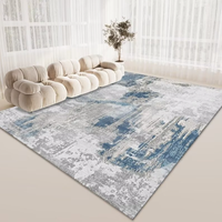 Tapis de salon à imprimé abstrait, couverture de table basse moderne et simple, tapis de chevet pour chambre complète, lavable