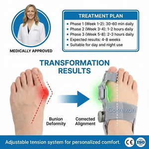 Corrector <span class=keywords><strong>de</strong></span> <span class=keywords><strong>Juanetes</strong></span> Ajustable <span class=keywords><strong>de</strong></span> Grado Médico al por Mayor con Hebilla Giratoria, Férula para Hallux Valgus, Certificación CE ISO FDA - Product Image 3