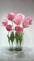 Ensemble de fleurs artificielles de luxe, tulipes géantes avec support, imperméables, pour mariage, fête, scène, décoration extérieure