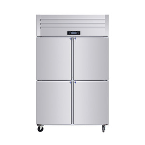 Congelatore Commerciale a Quattro Porte Raffreddato ad Aria Senza Brina -23°C Grande Capacità in Acciaio Inox per Cucina - Product Image 1
