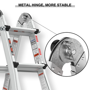 Double Sided <strong>Ladder</strong> Foldable Aluminum Telescopic <strong>Ladder</strong> <strong>Multi</strong> <strong>Use</strong> <strong>Ladder</strong> With Big Joint - Product Image 4