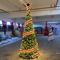 Arbre de Noël Extérieur de Luxe LED Programmable RVB DMX Spectacle de Musique Lumière Cadre Métallique Plaza Parc Carré Décoration
