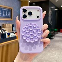 Groothandel Zachte Siliconen Zuignap Houder Telefoon Hoesje Voor Iphone 17 16 Pro Max Handsfree Draagbare Beschermhoes Met Standaard