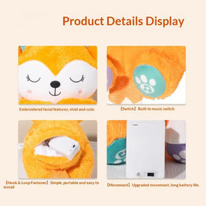 Jouet en peluche apaisant pour bébé - Peluche renard, koala, dinosaure avec mouvement respiratoire et <span class=keywords><strong>musique</strong></span> - Vente en gros directe d'usine - Product Image 3